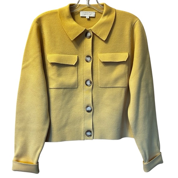 Sezane Yellow Cardigan Sweater - Picture 4 of 10